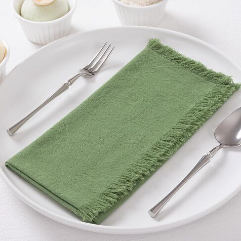 12 Pack Mixed Easter Color Cotton Linen Napkins with Fringe Spring Cloth Napkins Set of 12 Boho Handmade Dinner Napkins Bulk for Wedding Bridal Baby Boy Shower Party Decorations, 17 x 17 in Saudi Arabia
