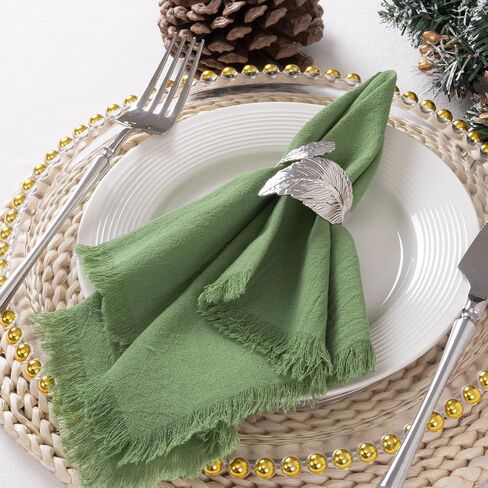 12 Pack Mixed Easter Color Cotton Linen Napkins with Fringe Spring Cloth Napkins Set of 12 Boho Handmade Dinner Napkins Bulk for Wedding Bridal Baby Boy Shower Party Decorations, 17 x 17 in Saudi Arabia
