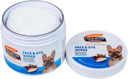 Palmer's for Pets Palmer's for Pets Facial Cleansing Pads with Cocoa Butter 100ct; Small Face Wipes for Dogs with Vitamin E and Cocoa Butter, Dog Eye Cleaning Wipes in Saudi Arabia