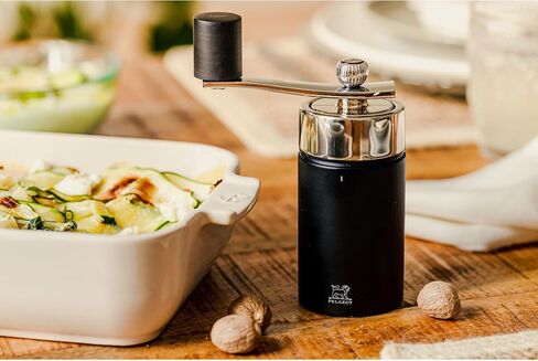 Peugeot - Isen Manual Nutmeg Mill with Crank handle - Beechwood and Stainless Steel, Black, 16 cm in Saudi Arabia