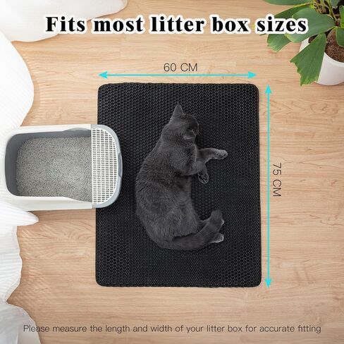 Cat Litter Mat,Y-jiayol Cat Litter Mat Trapper Size 30 x 24 Inches,Honeycomb Double Layer Trapping Litter Mat Design,Waterproof Urine Proof Kitty Litter Mat,Helps to Waste Less Litter on Floors in Saudi Arabia