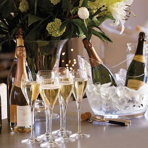 دلاء ثلج للحفلات - دلو ثلج من الأكريليك الشفاف سعة 3.5 لتر - مناسب لزجاجتين من النبيذ أو الشمبانيا أو 4 زجاجات بيرة - مجموعة 16 قطعة in Kuwait