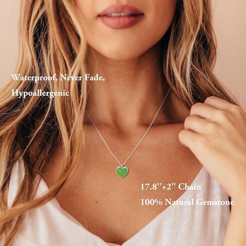 SmileBelle Red Heart Necklace Carnelian Necklace for Women, Red Stone Heart Pendant Necklace for Girls, Heart Jewelry as Cute Lover Necklace for Teen For Anniversary Birthday Gifts for Her in Saudi Arabia