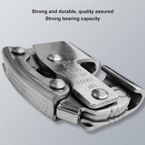 Tree Climbing Equipment Strong Load Capacity, Climbing Equipment with Builtin Spring, Rope Grab Round Hole Design, Via Ferrata Clamp Locking Tooth Convenient for Climbing in Saudi Arabia