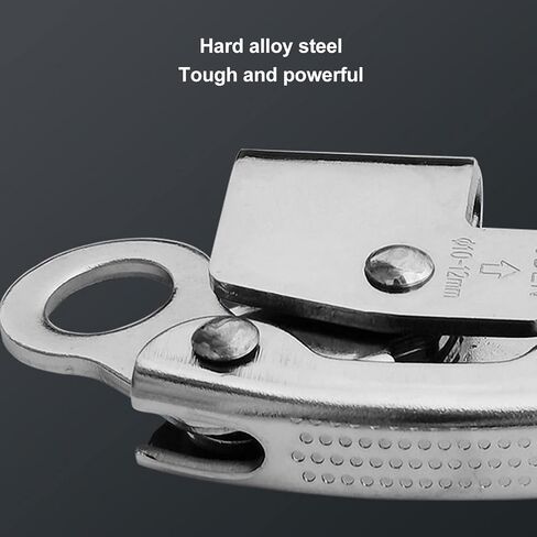Tree Climbing Equipment Strong Load Capacity, Climbing Equipment with Builtin Spring, Rope Grab Round Hole Design, Via Ferrata Clamp Locking Tooth Convenient for Climbing in Saudi Arabia