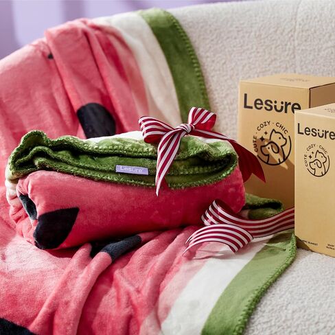 بطانيات جرو من Lesure للكلاب الصغيرة - بطانية فواكه مهدئة للحيوانات الأليفة، بطانيات دائرية لطيفة ومريحة بنمط فواكه هدية للكلاب، بطانية رمي الحيوانات الأليفة من الفلانيل 350 جرامًا للمتر المربع للجرو، 76.2 سم × 76.2 سم، أحمر in Saudi Arabia