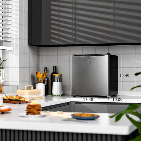 Walsh WSR31TBK Compact Refrigerator, Dual Door Fridge, Adjustable Mechanical Thermostat with True Freezer, Reversible Doors, 3.1 Cu.Ft, Black in Kuwait