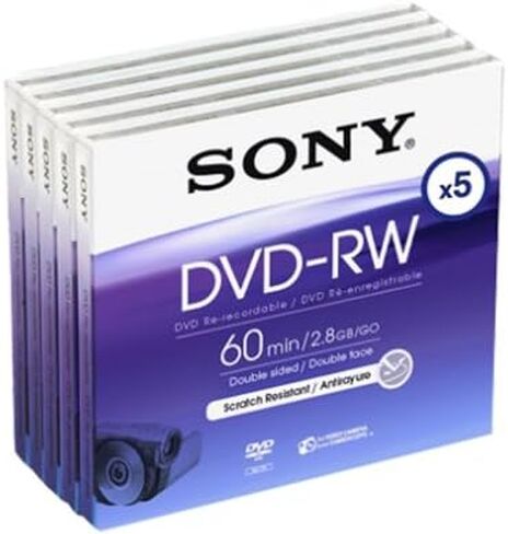 DVD-RW مزدوج الجوانب مقاس 8 سم من سوني مع لوحة تعليق - مفردة in Saudi Arabia