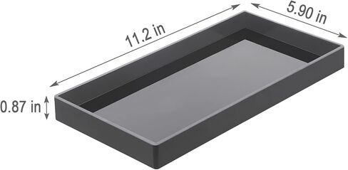 Bigfety Acrylic Bathroom Tray for Counter, Handmade Clear Trays Sturdy Organizer for Cup, Sponge, Soap, Plant (Medium, Clear) in Saudi Arabia