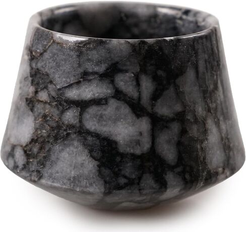 Engraved Marble Whiskey Cup, Unique Handmade Whiskey Glass, Marble Stone Whiskey Glasses for Scotch, Bourbon, Liquor and Cocktails, Suitable for Small Gathering & Home Decor (Tiger Skin) in Saudi Arabia