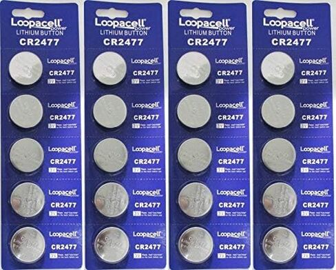 LOOPACELL CR2477 3V Lithium Cell - 3V Long Lasting Coin Cell Battery - Button Battery Cell for Indoor & Outdoor Weather Station, Hygrometer, WiFi Thermometer, Polar FT7 Watch & More in Saudi Arabia
