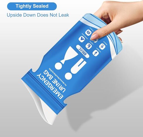 Cysifhsi Disposable Emergency Urine Bag for Men/Women, 12pcs 850cc Urinal Bags, Urinary Drainage Pee Barf Puke Bag for Travel, Portable Potty Adults Toilet for Camping Car Long Trips, Pregnant, Kids in Saudi Arabia