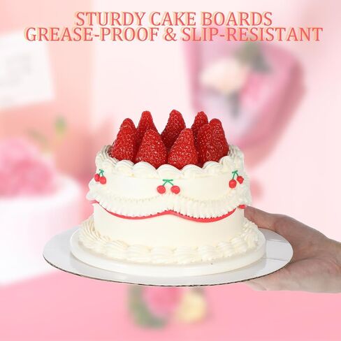 6pcs Cardboard Cake Rounds White Cake Boards 6, 8, 10 Inch Cake Board, 2 of Each Size Set,Cake Cardboard for Baking Cake, Wedding Birthday Cake, Dessert, Cake, Pizza Decorating and Exhibition in Saudi Arabia