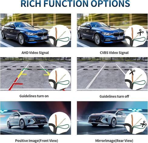 HD Back Up Camera for Cars, Metal Housing License Plate Reverse Camera with 170 Degree Wide View Angle, Clear Night Vision IP69K Waterproof Backup Camera for Car Vehicle, SUV, RV, Pickup and More in Saudi Arabia