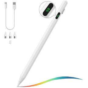 MoKo Stylus Pen for Touch Screen, Active Universal Stylus Pen Compatible with iPad/iPhone/Samsung/Tablet Devices and Other iOS/Android Smartphone, Tablet Pen with Power Display, Green