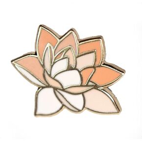 Pink Flower Lotus Pin Brooch, Hard Enamel Flower Jewelry Charm, Plant Flower Gifts, Mother's Day Gifts