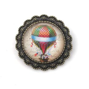 Hot Air Balloon Pin - Victorian Inspired Brooch - Gift for Women