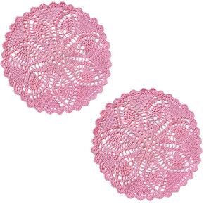 BIBITIME 2pcs 11" to 12" Crochet Doilies Round Tables Lace Placemats Handmade Coasters Doily Valentines Crafts Mats (2PCS - 11 in to 12 in, Peacock)