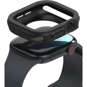 Ringke Air Sports [Tailored Cutouts] Compatible with Apple Watch Series 10 Case (46mm) Soft Flexible Bumper Lightweight Slim TPU Cover for Women, Men - Black