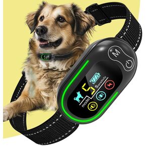 Bark Collar - Dog Bark Collar for Large Medium Small Dogs, Rechargeable Anti Bark Collar, Bark Collar with Beep Vibration Electric Shock Modes, 5 Adjustable Sensitivity, Classic Black