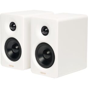 Edifier M60 Multimedia Speaker Bluetooth 5.3, 66W RMS, Hi-Res Audio & Hi-Res Wireless Audio, LDAC,3" Mid Bass & 1" Tweeter, USB-C & Aux Inputs, Compact Desktop Speaker - White