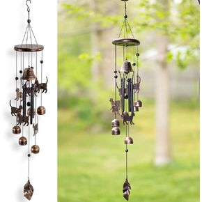 Dawhud Direct 24-inch H Galloping Horse Wind Chimes for Outside Unique Horse Galloping Windchimes Outdoor Decorations Garden Decoration, Gift for Women, Mom, Grandma, Unisex
