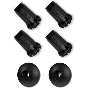 Trekology Trekking Pole Accessory Set – Includes 4 Rubber Tips & 2 Mud Baskets for Hiking Poles, Walking Sticks, & Trekking Poles – Durable Replacement Tips, Essential Pole Accessories