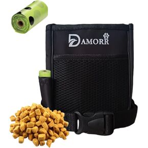 Dog Treat Pouch - 3 Ways to Wear Treat Pouches for Pet Training - Dog Training Treat Pouch with Dog Poop Bag Holder Space – Dog Training Pouch with Waist/Shoulder Strap
