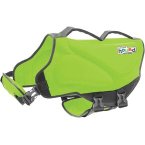 Outward Hound Dawson Swim Green Dog Life Jacket, Medium