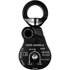 Rock Exotica Omni-Block 1.5" Swivel Pulley Black Single