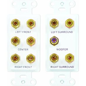 Legrand - OnQ 5.1 Home Theater Outlet Straps, Home Theater Connection Kit with Home Theater Strap and Cable Access Strap, White, 1 Count, F9004WH
