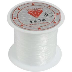 White 41Lbs Capacity 0.5mm Diameter Clear Nylon Fishing Line Cord Spool Deft and Professional，Fishing Linev，Monofilament Line
