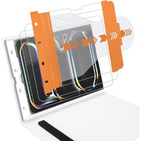 MoKo 2 Pcs Screen Protectors for New iPad Pro 13 Inch 7th Generation M4 2024, Dust-Free Installation, Anti-Scratch 9H Hardness High-Alumina Tempered Glass Film, Bubble Free Screen Protector, Clear