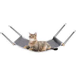 Cat Hammock 23" L × 15.5" W for Cage/Under Bed Hanging, Upgraded Soft Breathable Cat Bed with Wooden Support, Comfy Pet Hammocks for Most Sizes Animals, Catio Accessories Indoor/Outdoor in Saudi Arabia