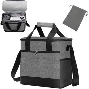 Projector Bag, Projector Case with Cable Storage Bag Large Capacity with Adjustable Strap & Handles Front Pocket & Double Side Pocket Projector Travel Carrying Bag Compatible with Most Projectors