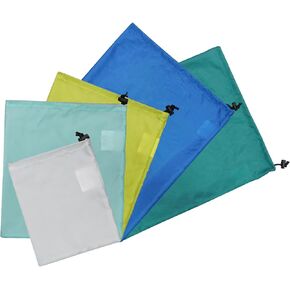 Small Drawstring Bags Stuff Sack Set 5-Pack,Ultralight Ditty Bags with 5 Colors for Camping,Hiking,Travelling or Use as Dustcover Bag for Hangbag,Shoes