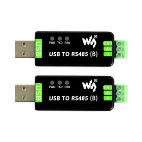 2PCS Waveshare Industrial USB to RS485 Bidirectional Converter Onboard Original CH343G Multi-Protection Circuits