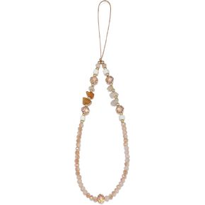 S.J JEWELRY Phone Charm Cell Phone Lanyard Beaded Wrist Lanyard for Phone Handmade Crystal Charms Strap Phone Accessories