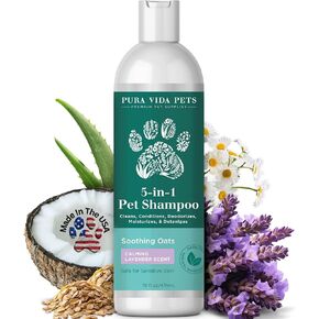 5-1 - Dog Shampoo - Natural Dog Shampoo - Dog Shampoo and Conditioner, Puppy Shampoo, Dog Shampoo for Smelly Dog, Cat Shampoo, Dog Shampoo Itchy Skin Relief, Oatmeal Dog Shampoo, Pura Vida Pets
