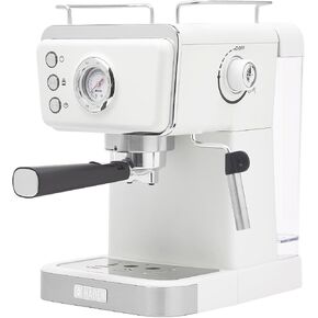 Haden Barista Brew Espresso Coffee Machine, Stainless Steel Espresso Maker with Milk Frother and Steamer Function and 1.5L Water Tank, Black & Copper