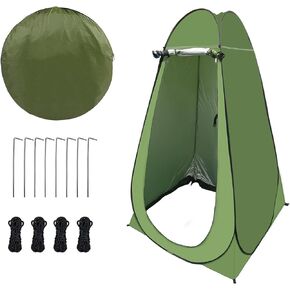 Pop Up Shower Tent - Softness Outdoor Shower Enclosure - Lightweight Portable Camping Toilet Privacy Tent - Durable Camping Essentials Easy Set Up Foldable with Carry Bag