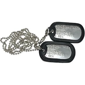 GOOSE Stainless Steel Military Dog Tag Set Halloween Costume Prop