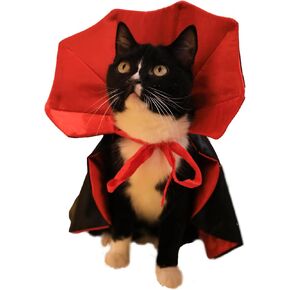 Dog Cat Vampire Cloak Costume for Small Medium Large Dogs Cats, Halloween Dog Costumes Cat Vampire Cloak
