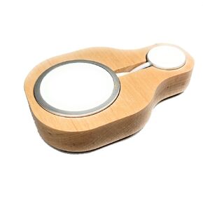 Walnut Wooden Charger Base Compatible with Apple MagSafe and Watch Chargers. Solid Wood. Handmade in USA.