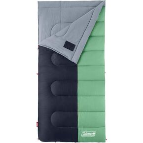 Coleman Biscayne Big & Tall 40°F Sleeping Bag, Fits Adults up to 6ft 4in Tall, No-Snag Zipper with Stuff Sack Included, Machine Washable in Kuwait