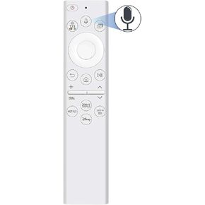 BN59-01385A Voice Remote Replacement for Samsung Frame TV Remote, Compatible with Samsung 2018-2024 Neo LED Smart 4K Ultra HD TV, 4 Shortcut Buttons, White(No Solar)