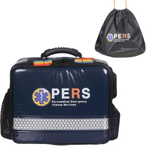 First Aid Bag Empty for EMT, EMS,Medical Rescue bag with 4-Divider Package,Emergency Bag for Rescue Tools,Durable,/Sturdy/Waterproof-Empty (Red)