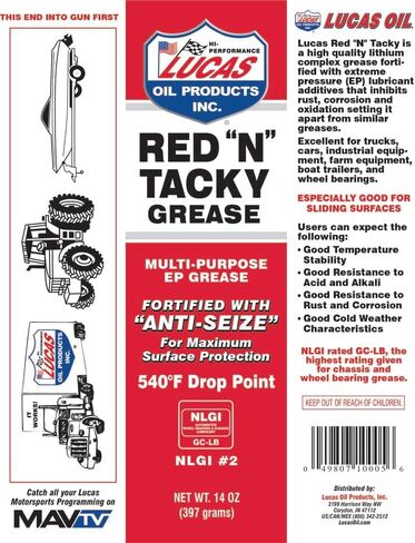 Lucas Oil Red N Tacky Grease/10x1(3x3oz) in Saudi Arabia