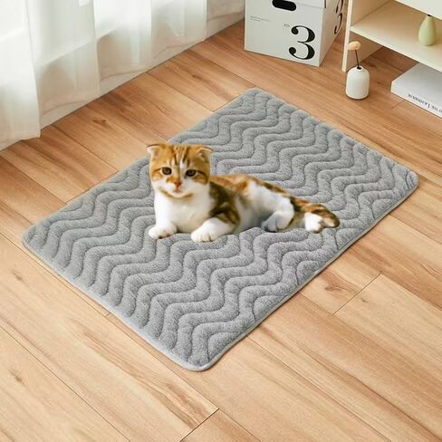 Self Heating Cat Mat Self Warming Cat Bed (24"*18) inch Thermal Cat Mat Extra Warm Pet Mat with Anti-Slip Bottom Ultra Soft Dog Bed Fit Dog Crates & Kennels Cat Warmer Mat for Indoor Cats. in Saudi Arabia