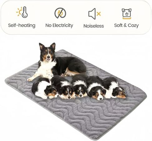Self Heating Cat Mat Self Warming Cat Bed (24"*18) inch Thermal Cat Mat Extra Warm Pet Mat with Anti-Slip Bottom Ultra Soft Dog Bed Fit Dog Crates & Kennels Cat Warmer Mat for Indoor Cats. in Saudi Arabia